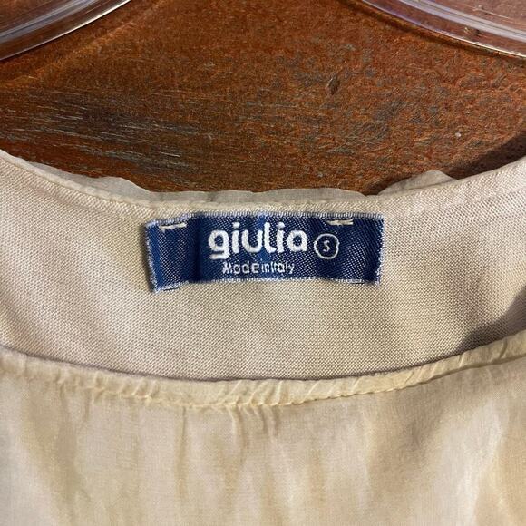 GIULIA Women's Bohemian Silk Flowy Blouse Size Small - Picture 4 of 10